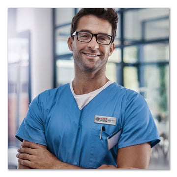 Avery® The Mighty Badge Name Badge Holder Kit, Horizontal, 3 X 1, Laser, Silver, 4 Holders-32 Inserts freeshipping - TVN Wholesale